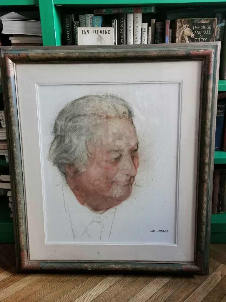 Ritratto di Piero Bigongiari realizzato da Silvano Campeggi