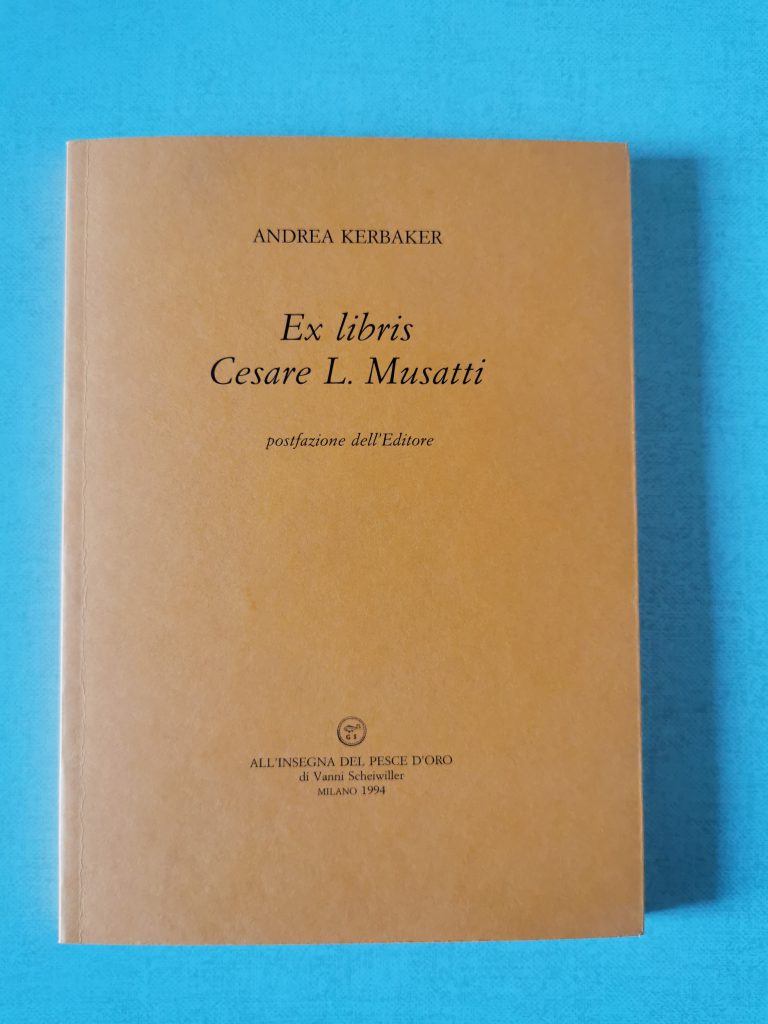 Libro "Ex libris Cesare L. Musatti" di Andrea Kerbaker